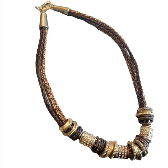Chico’s Beaded Rope Style Necklace - Picture 1 of 4